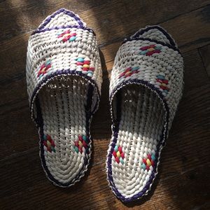 Woven Straw / Raffia / Rattan Indoor Slippers